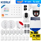 Беспроводная система охранной сигнализации KERUI WIFI Tuya Smart APP GSM, комплект датчиков дистанционного управления для дома, IOS, Android, камера, дистанционное управление