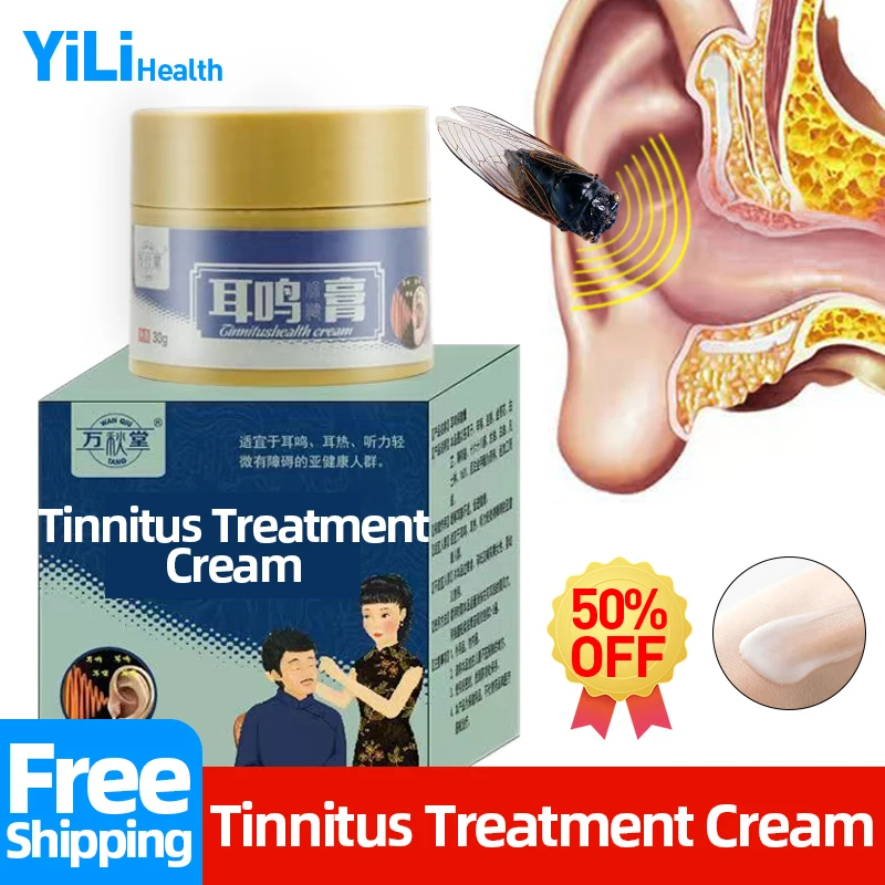 

Tinnitus Treatment Cream Ear Pain Relief Patch Deafness Therapy Hearing Loss Cure Ear Drops Chinese Herbal Medicine Ointment