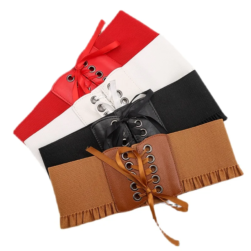 

2022 Fashion Trend Waist Belts for Women Bandage Design Elastic Corset Belts