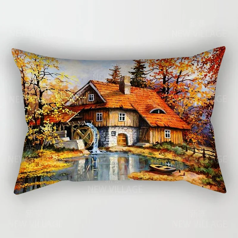 

Чехол для подушки плюш с принтом квадратный