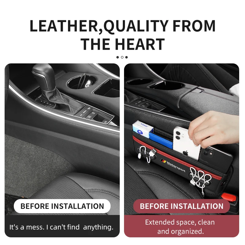 Автомобильный ящик для хранения кабелей органайзер щелей сиденья BMW Performance X1 X3 X5