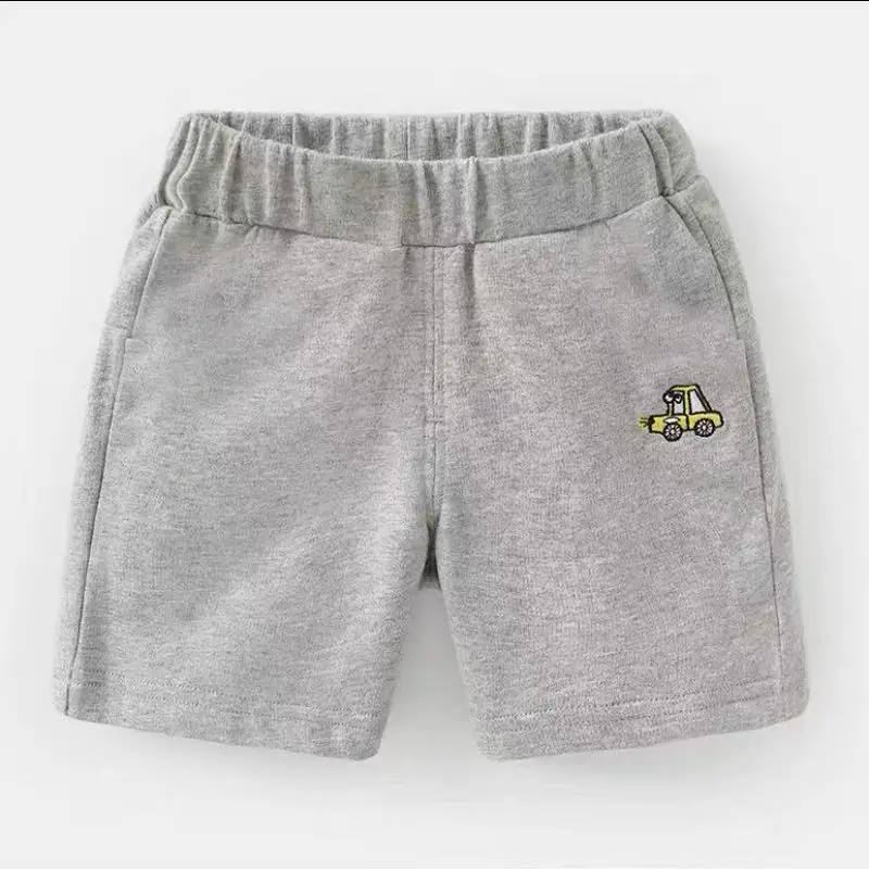 

Summer Kids Cartoon Embroidered Shorts for Boys Thin Short Sweatpants 1+y Young Child Clothing Girls Elastic Waist Casual Shorts
