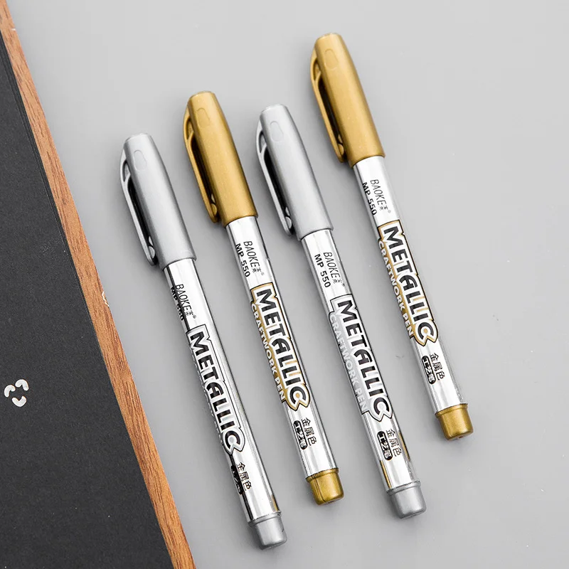 

1pc Gold Silver Metallic Color Pen DIY Paper Tag Photo Album Scrapbooking For Party Birthday Wedding Decoration Signing Pen