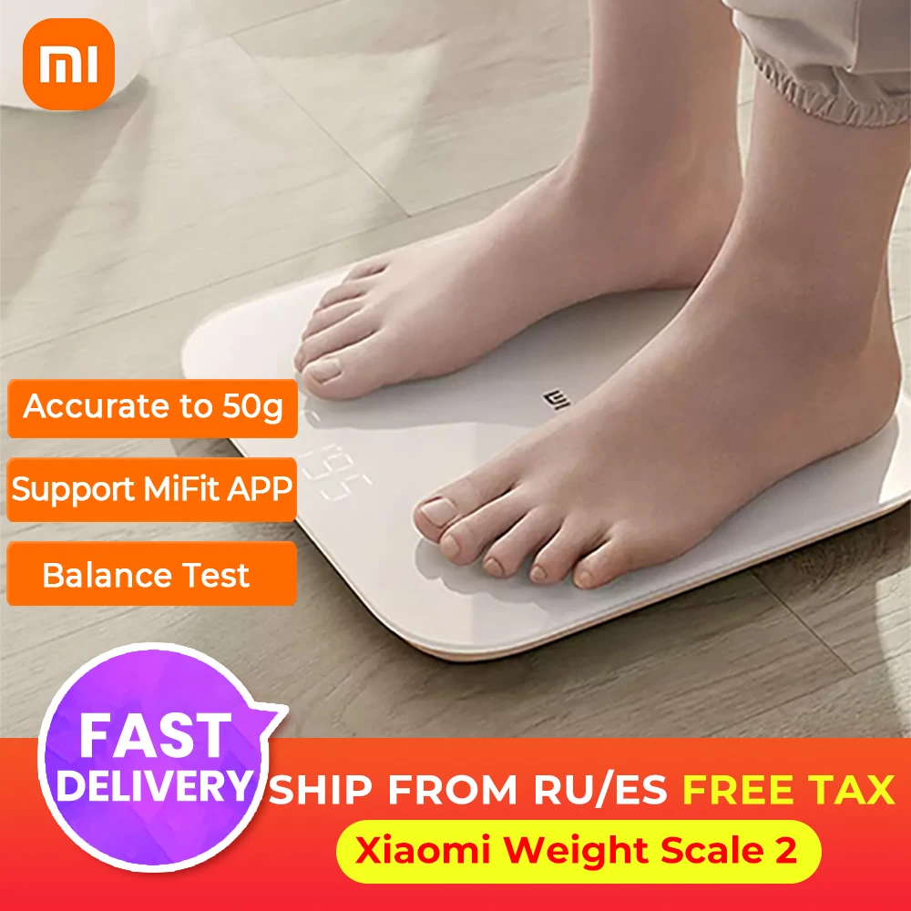 

Оригинальные умные весы Xiaomi Mi Smart Scale 2, цифровой смарт-прибор для измерения массы, для здоровья с поддержкой Bluetooth 5,0, с приложением Mifit для ...