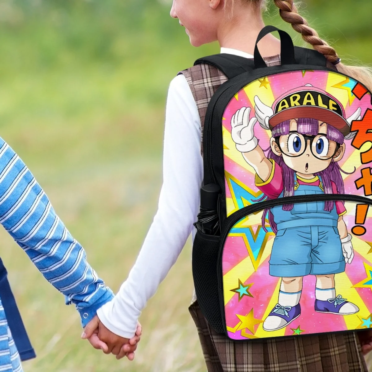 FORUDESIGNS Ara-le Dr Cartoon スランプ Print Backpack for Girls  Back to School Travel Rucksack Anime Backpacks for Teenager Storage