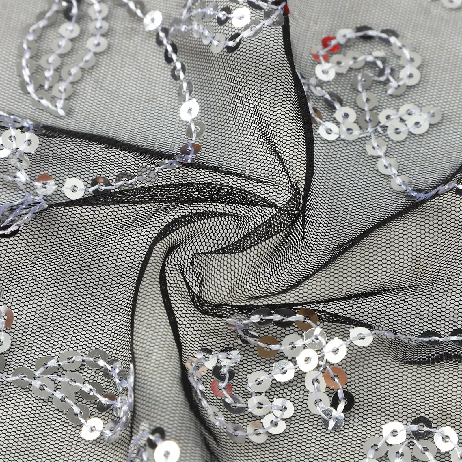 Женский Блестящий сетчатый шарф с блестками шали накидка в винтажном стиле 1920-х