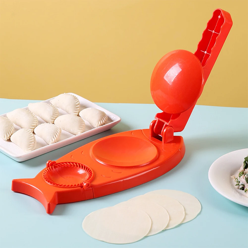 

DIY Dumpling Maker Dough Pressing Tool Manual Wrapper Making Plastic Mold Dumpling Skin Artifact Dough Press Kitchen Accessories