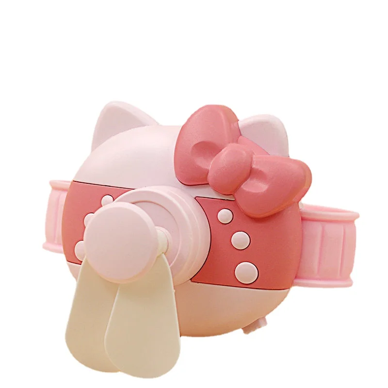 

Hello Kitty Watch Small fan Mini USB Charging children's hand band wrist fan small gift for children