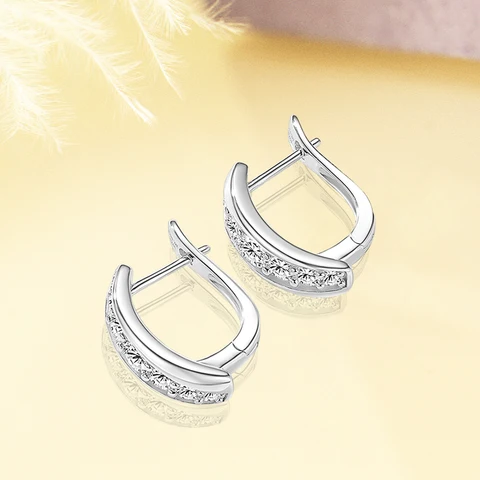 Серьги Anziw из серебра 925 с муассанитом