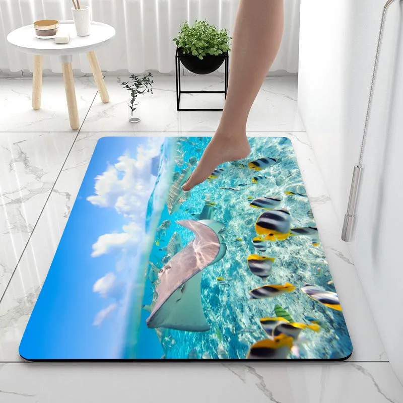 

Коврик для ванной и душевой кабины, быстросохнущий, водопоглощающий