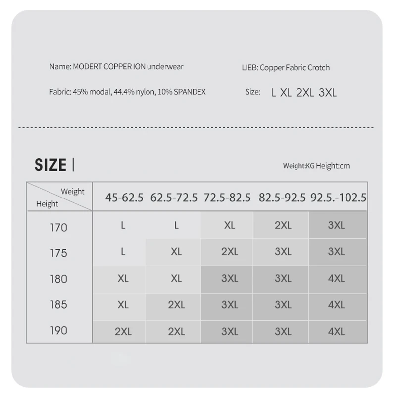 Brand 60S Modal Men Underwear 3A Copper Ion Antibacterial Men Soft Breathable Boxers 3pcs Male High Elasticity Panties Shorts