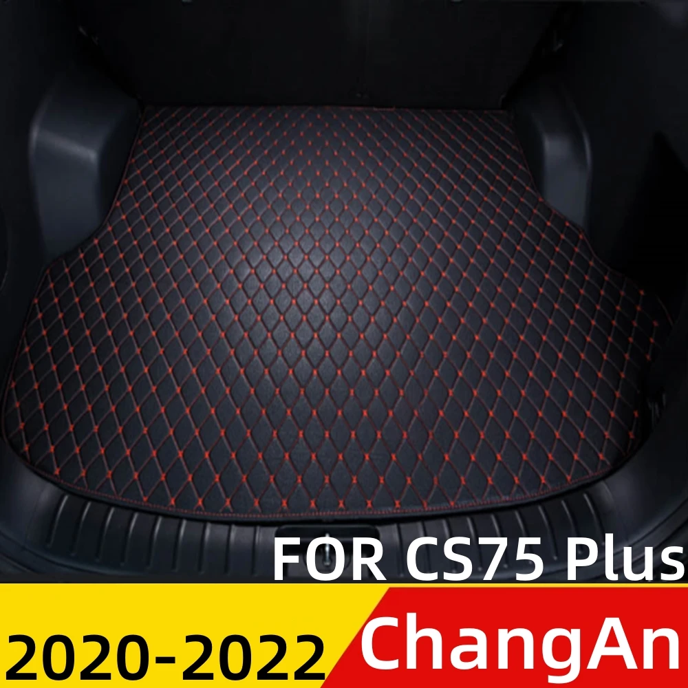 

Коврик для багажника автомобиля ChangAn CS75 Plus 2020-22, любой погоды, XPE, плоский боковой задний ковер для груза, подкладка, задние части багажника, коврик для багажа