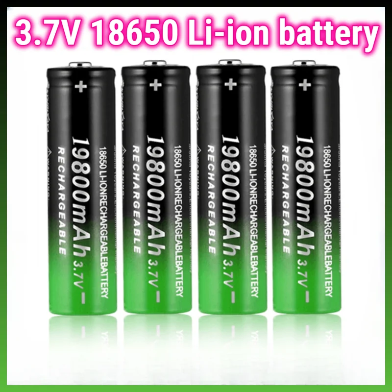

18650 Battery 3.7v 19800mah Rechargeable Li-ion Batteries With 4slot Charger For Flashlight Electric Shaver Toy lithium battery
