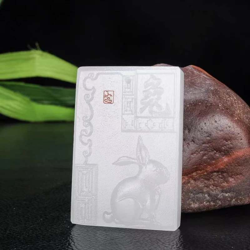 Женское Ожерелье с квадратным знаком зодиака белый дракон тигр