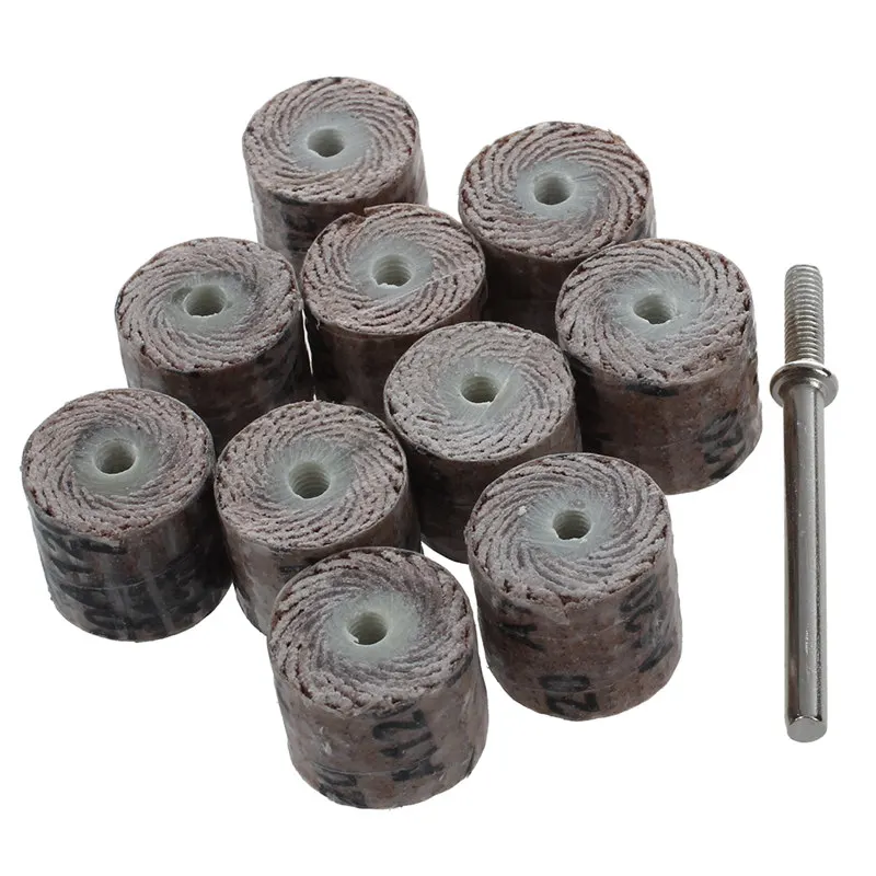 

12 X 14 X 3Mm 120-Grit Brush Grinding Tool Flap Wheel (10 Pieces)