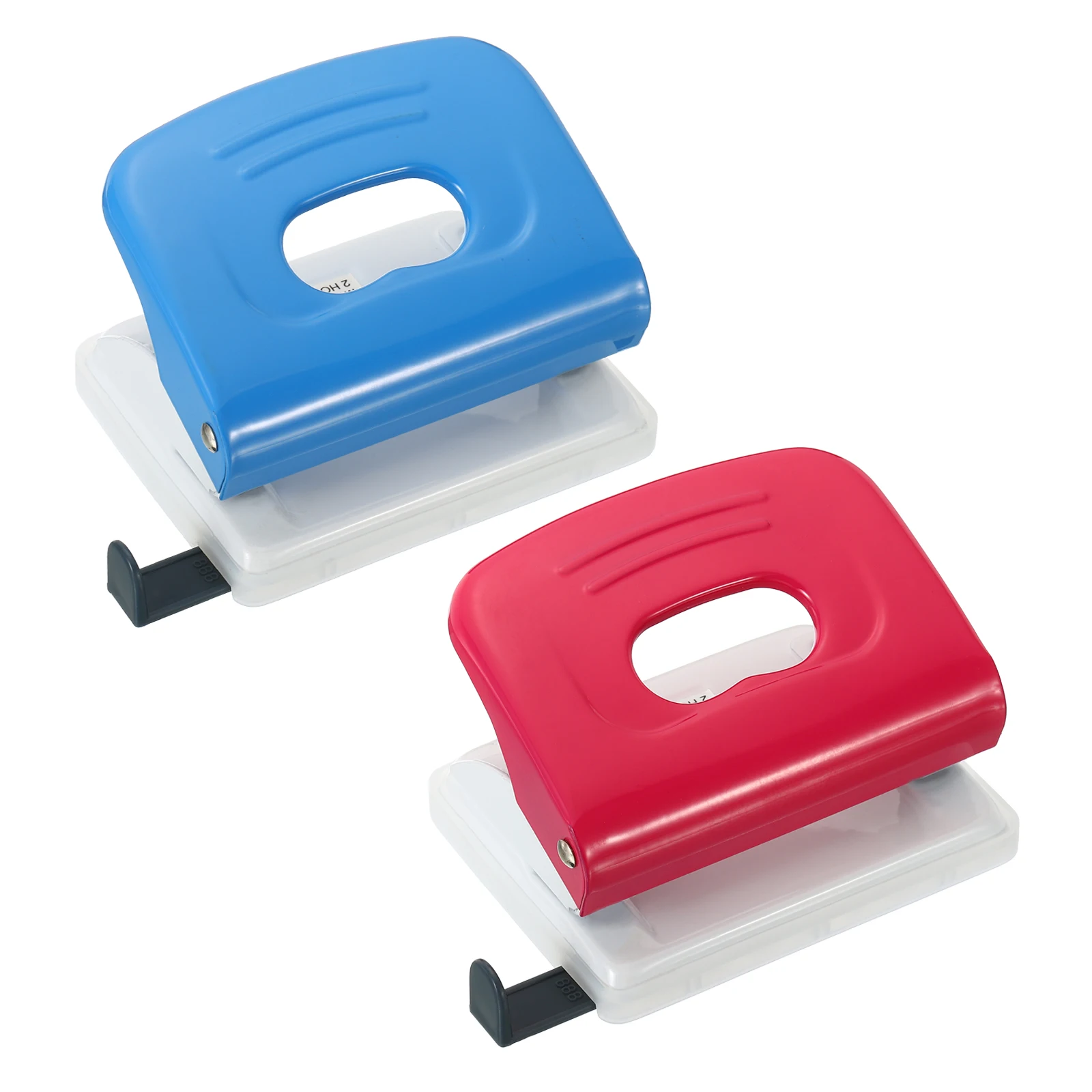 

2Pcs 6mm 2 Hole Paper Punch Metal Hole Puncher 10Sheet Punch Capacity Binding Adjustable Hole Punch for Office and Home Supplies