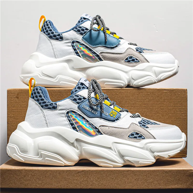 

Fashion Vulcanized Sneakers Men British Style Shoes Male Platform Casual Walking Sneakers Breathable Sport Running Sneakers 2023
