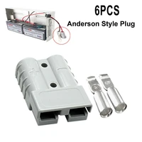6pcs 600v plugs terminal connectors for anderson style plug dc power 50amp solar panels caravan refrigerators 6awg power tool