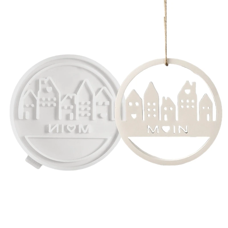 95AB Многоразовая силиконовая форма с полым узором дома принадлежности для