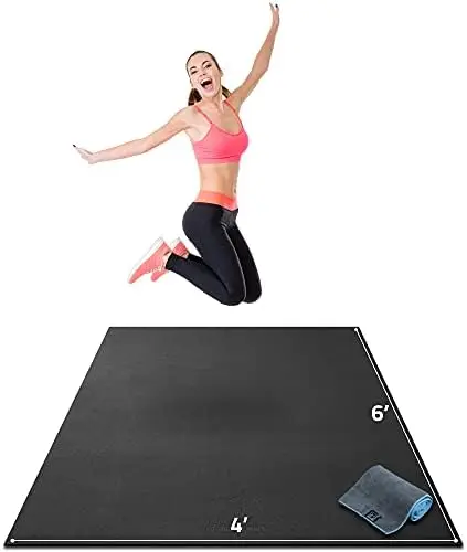 

Mats Premium Large Exercise Mat \u2013 6' x 4' x 1/4" Ultra Durable, Non-Slip, Workout Mat for Instant Home Gym Floo Pilate Er c