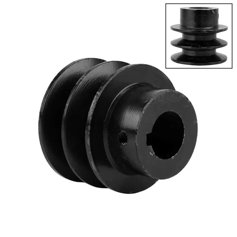 

1PC round belt pulley Double groove pulley for Gasoline engine pulley Diesel Power Threshing Machine pulley wheel Parts