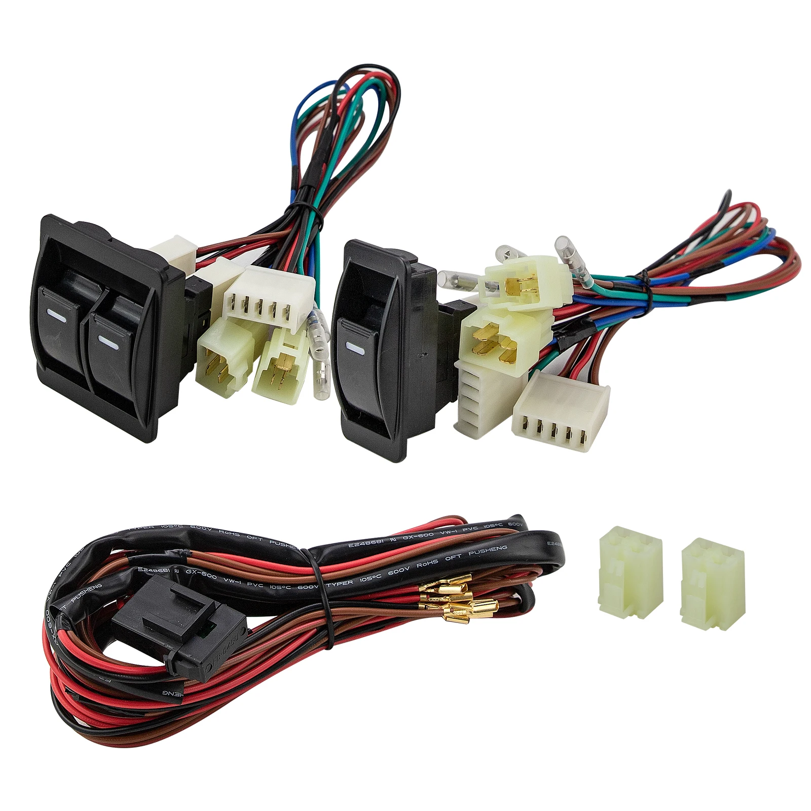 12V Universal Car Power Window Switch Regulator Kits with Wiring Harness For 2 Doors