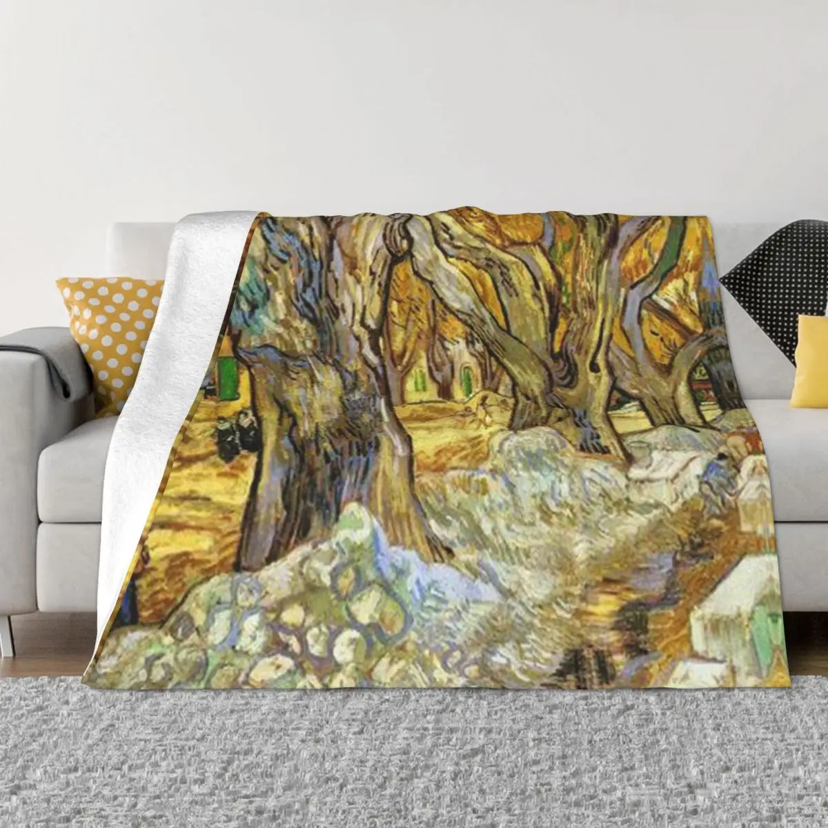 

Gogh очень популярное художественное одеяло художника Фланелевое уютное мягкое флисовое покрывало