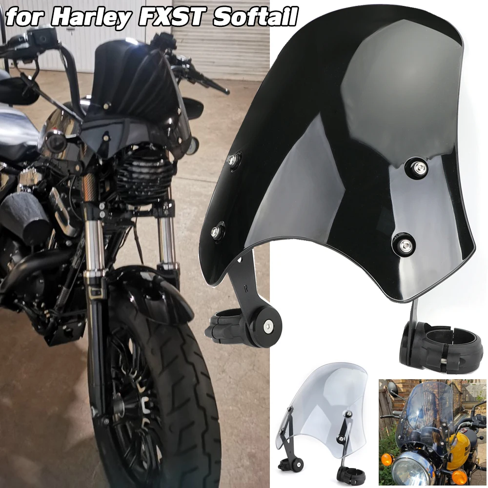 Лобовое стекло для мотоцикла Harley FXST Softail 05-11 FXSTB FXSTC FXSTD 01-07 FXS Blackline 11-13 FXDB 06-19 FXDL 96-18 -