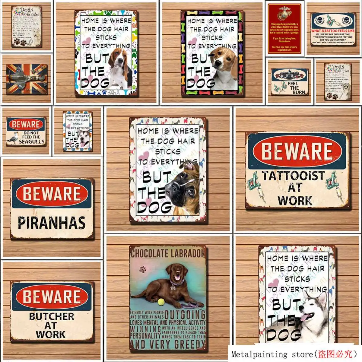 

Забавный жестяной металлический знак для защиты строительства морской среды, настенный плакат, Настенный декор для двери