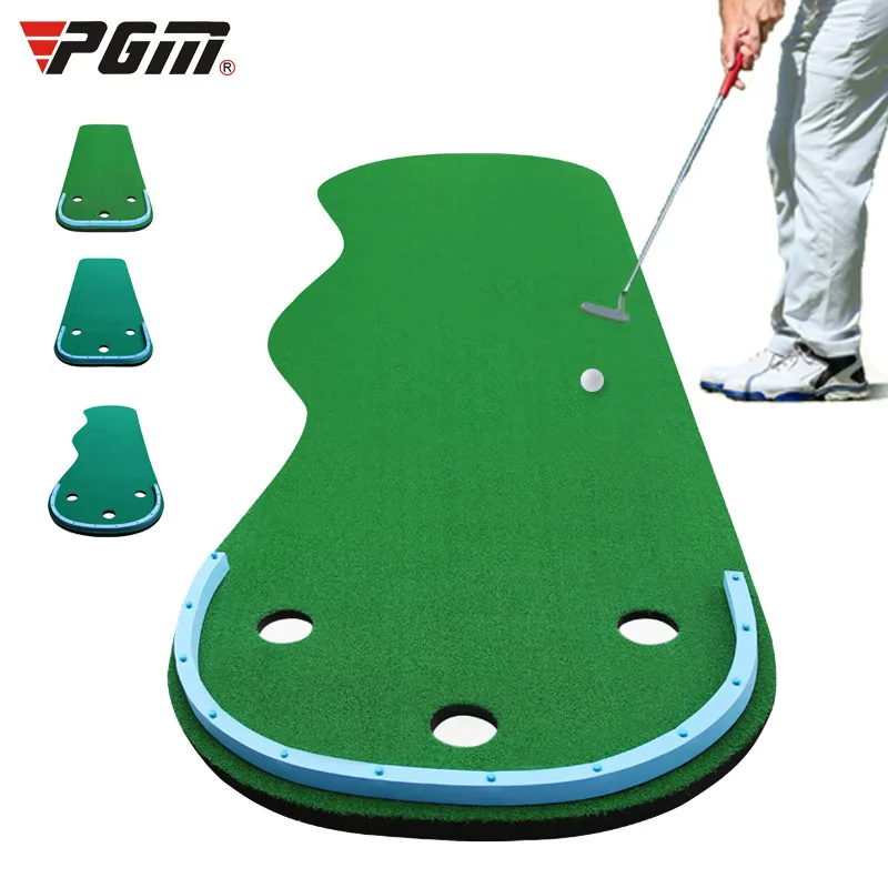 PGM Golf Putting Green Mat Indoor Putting Practice Golf Training Mat Home Portable 97cm*300cm Golf Mat Swing Path for Beginner