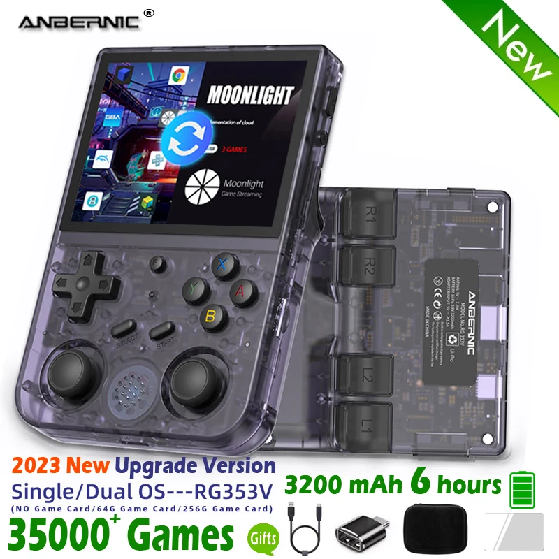

ANBERNIC RG353V RG353VS Portable Retro Games RK3566 3.5 Inch 640*480 Handheld Game Console Emulator Android Linux OS Gifts