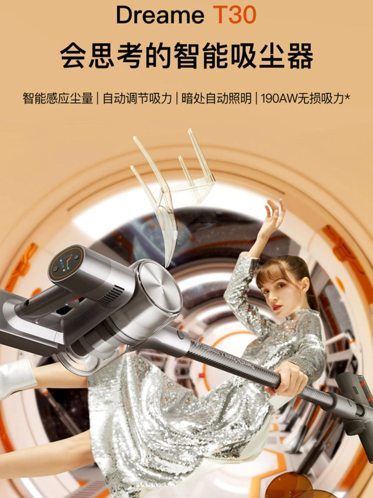 

Xiaomi Dreame T30 Handheld Wireless Vacuum Cleaner 27kPa Anti-Tangle Brush Home Appliances Auto-Adapt Floor Aspirator Smart Home
