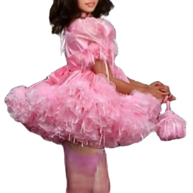 Платье горничной для косплея пикантный фартук с глубоким вырезом на спине и