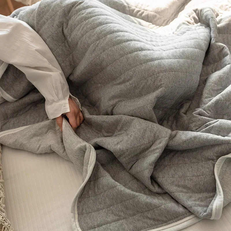 Jfлегальное тонкое летнее трикотажное Хлопковое одеяло в японском стиле для