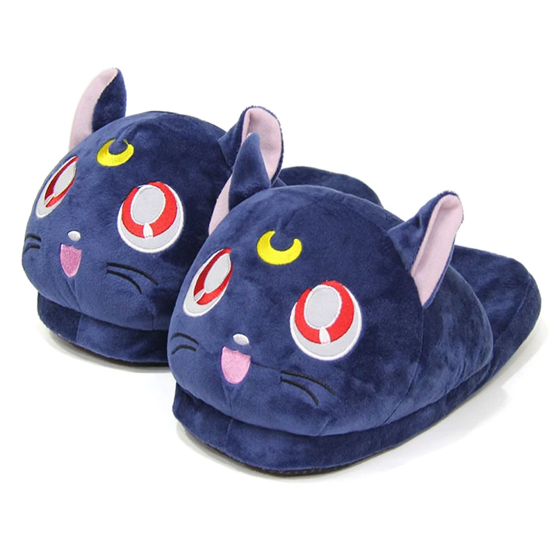 

Японские милые Мультяшные плюшевые тапочки луна, кот, аниме Сейлор Мун, периферийный креативный дом, хлопок