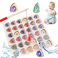 36pcs magnetic wooden fishing game toy for kids alphabet fish catching counting games kids puzzle numbers letters learning toys