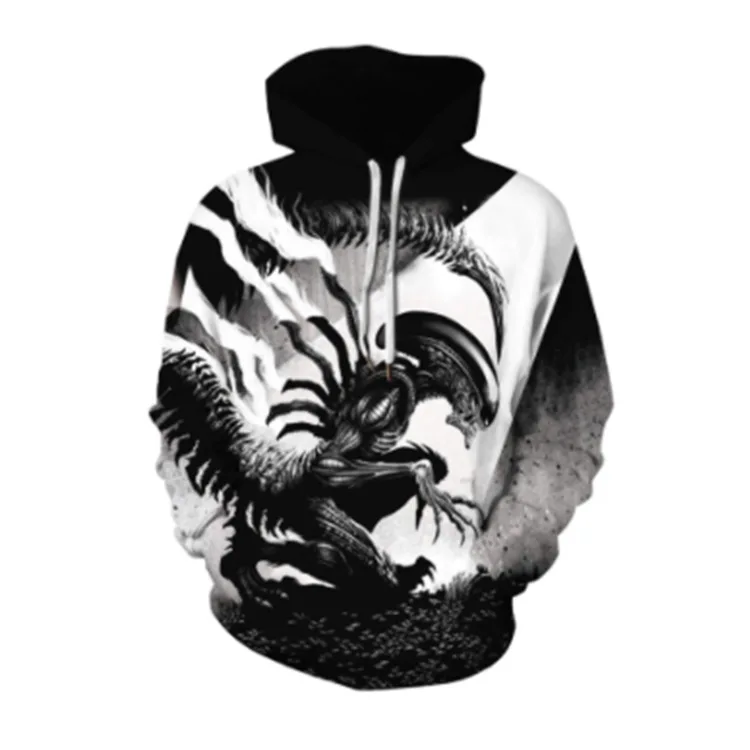 Adults Animals Scorpion Alien Fox 3D Digital Printing Hoodies Halloween Cosplay Costume Party Dress Up Sweatshirt Top Shirt