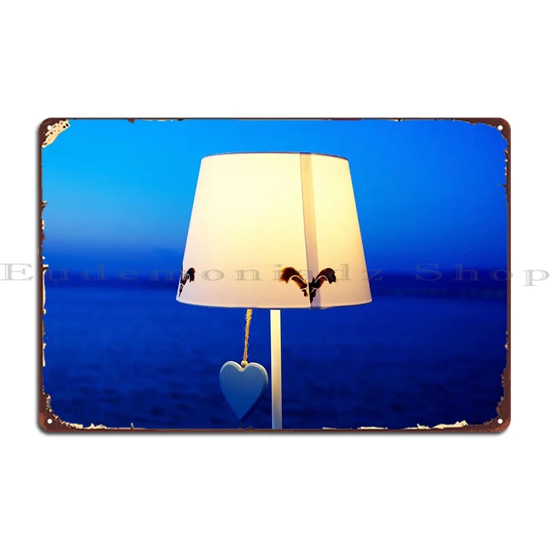 

Seaside Night Light Metal Sign Wall Plaque Designs Party Funny Living Room Tin Sign Poster