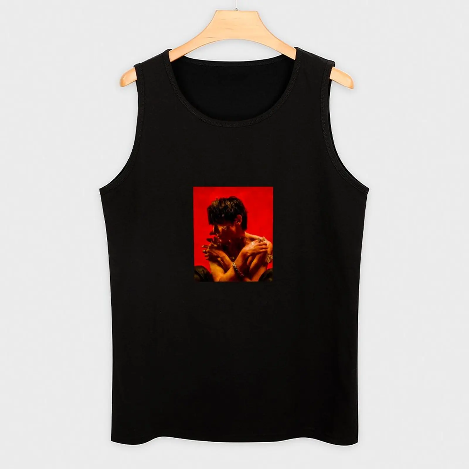 Woosung The Rose Water Color Painting Tank Top Мужской летний жилет Мужская спортивная футболка для