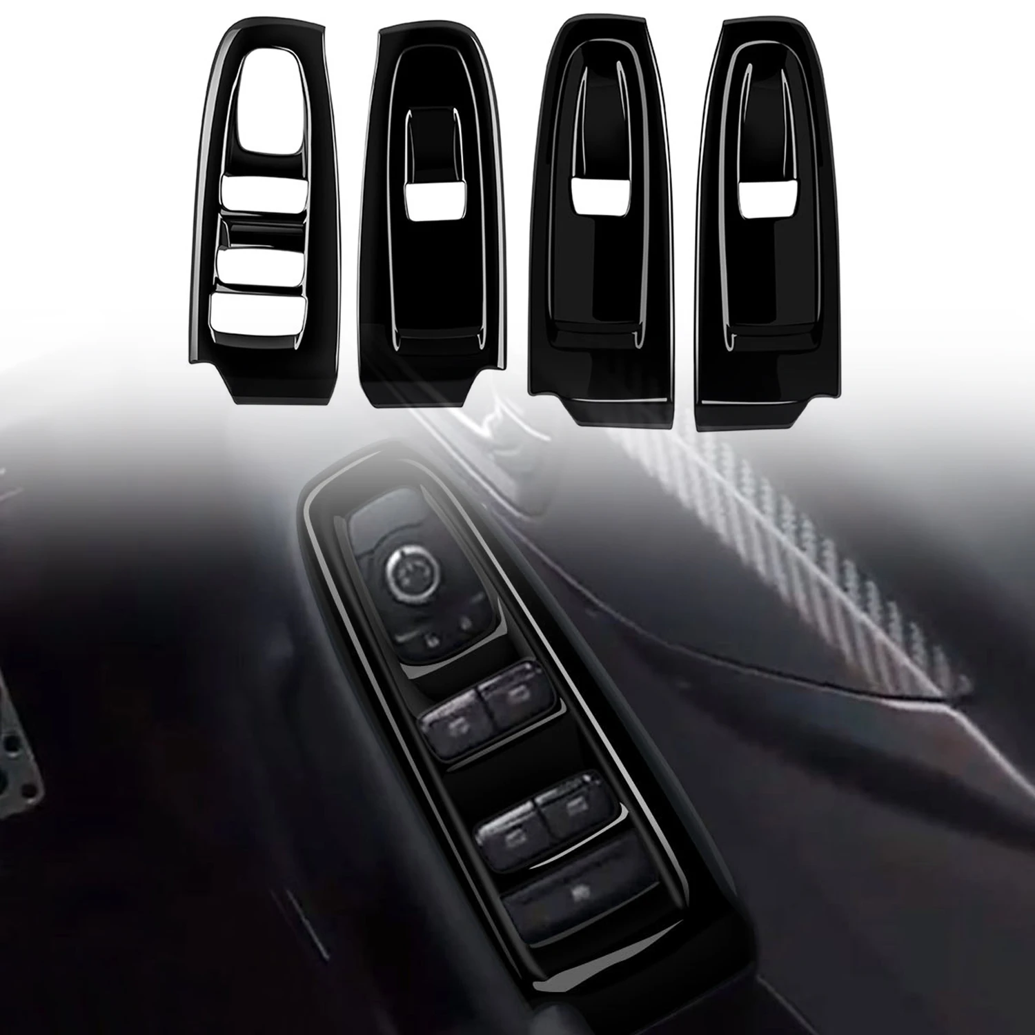 

4 шт., глянцевые кнопки управления внутренним стеклом для Subaru WRX VB 2022-2024