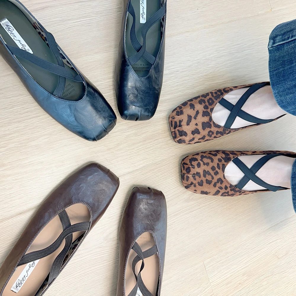 Бабушкина обувь осенняя женская женские балетки 2024 сабо увеличивающие рост на