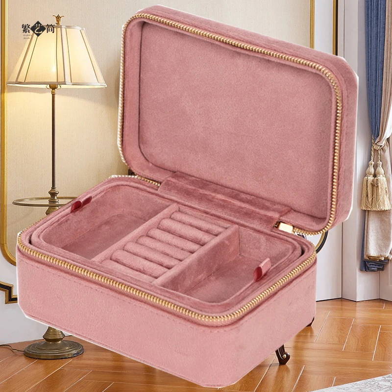 

Earring Ring Holder Jewelry Gift Box Organizer Jewelry Display Travel Jewelry Case Necklace Storage Box PU Cross Pattern Large