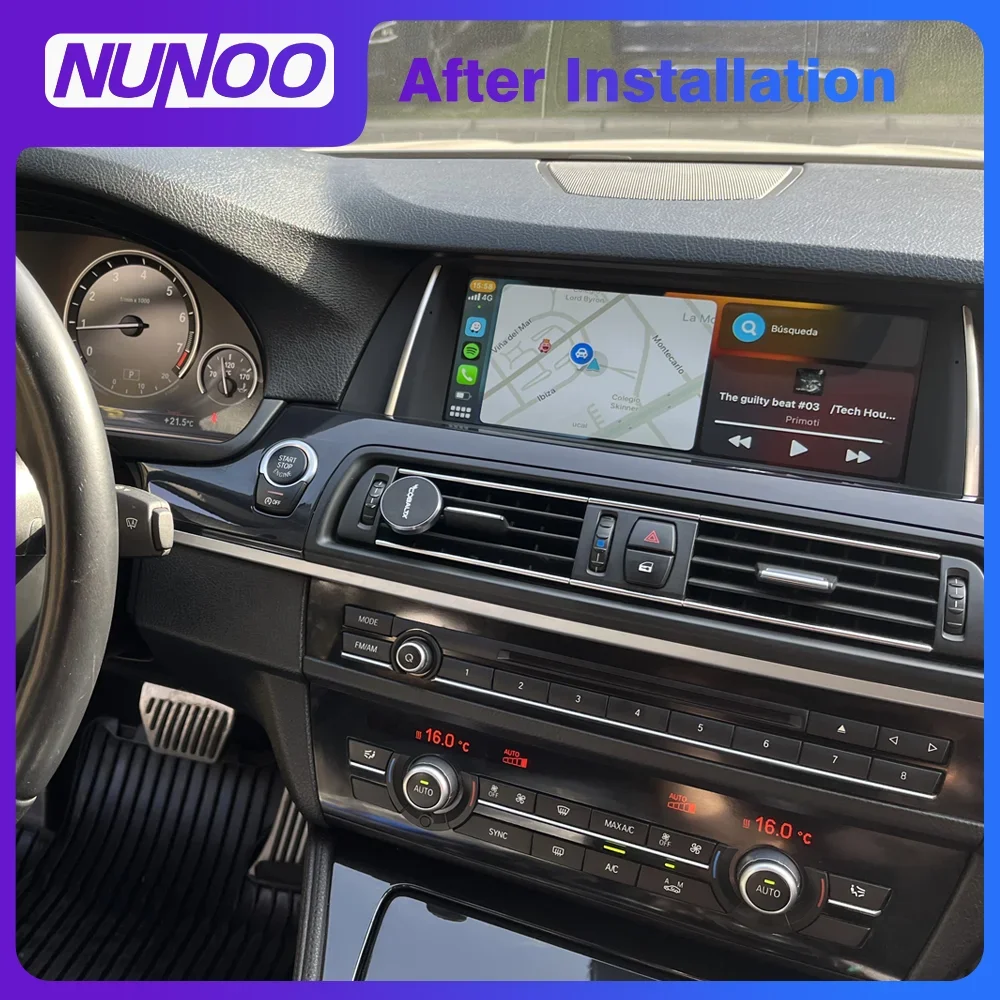 Фото Беспроводной плеер Carplay для BMW 5 серии F10 F11 F18 2011-2017, автомобильный экран, стерео GPS-навигация, авто радио №3
