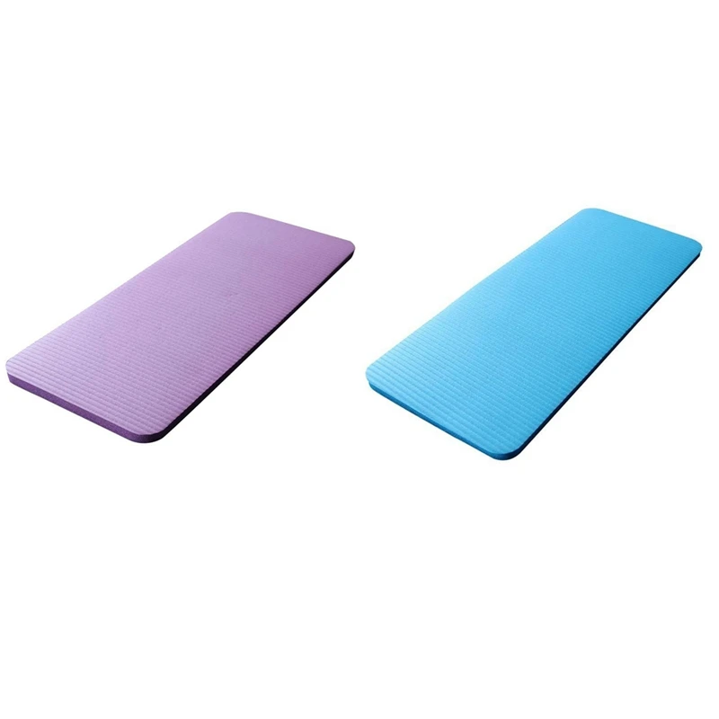 

2 Pcs 15MM Thick Yoga Mat Comfort Foam Knee Elbow Pad Mats For Exercise Yoga Pilates Indoor Pads,Blue & Purple
