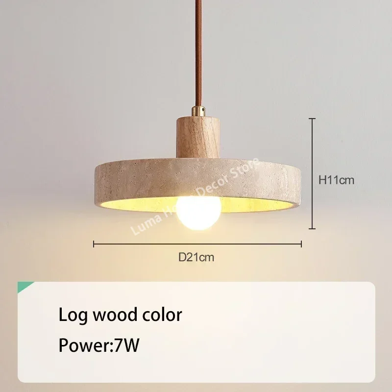 Подвесной светильник Luma Wabi-Sabi желтый травертин