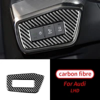 for audi a6l a7 2019 real carbon fiber auto genuine headlight switch frame trim cover decoration car interior accessorie