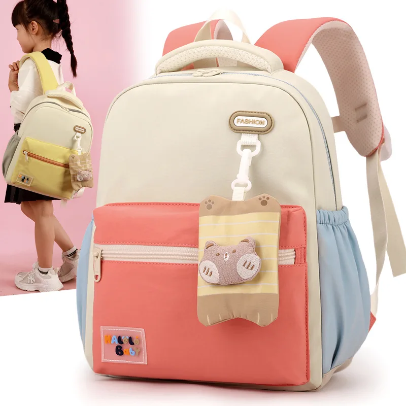 Фото Новый детский милый рюкзак Kawaii для школы, модный рюкзак с героями мультфильмов для мальчиков и девочек, сумка для книг для учащихся начальной школы, легкие детские рюкзаки №2