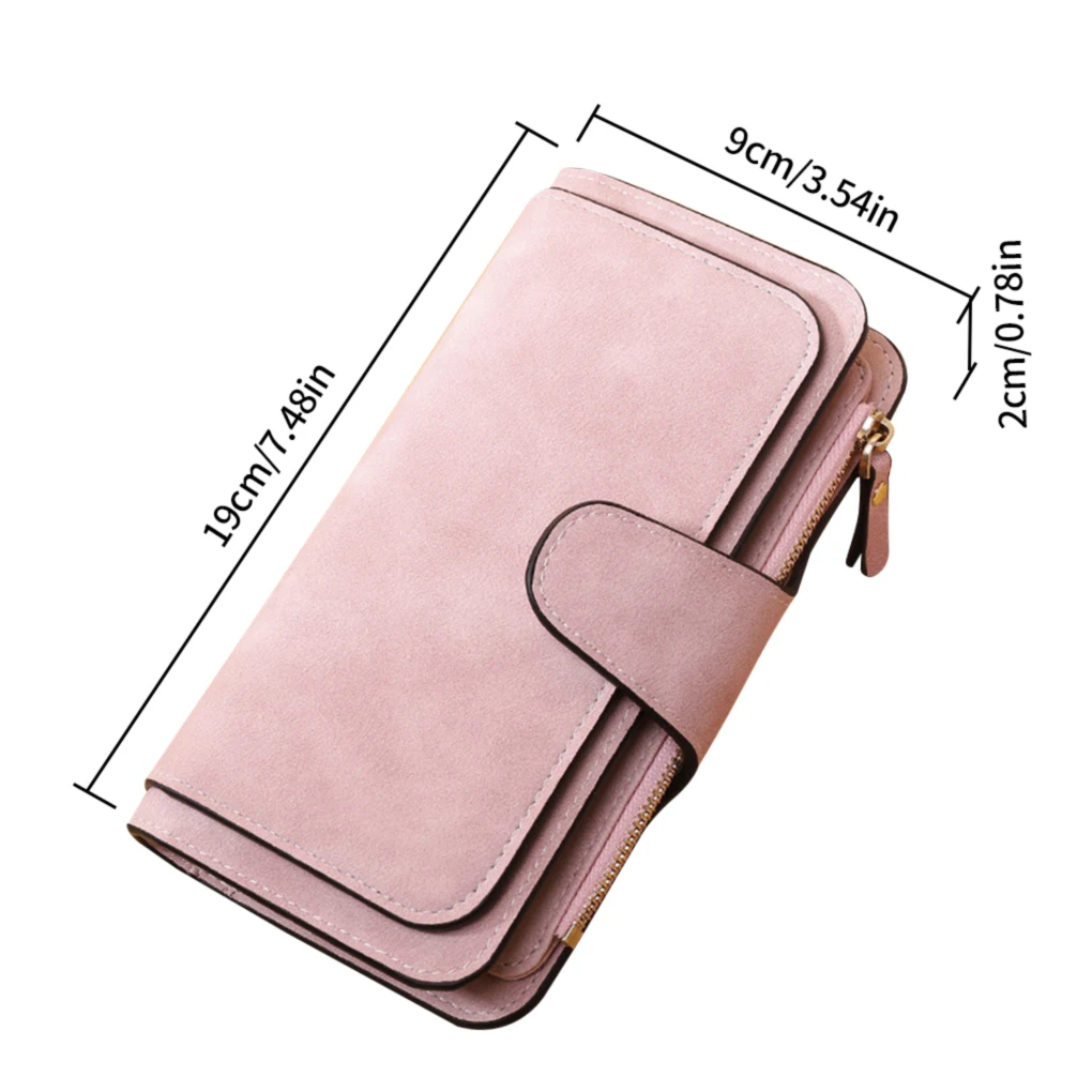 

Кошелек длинный Портативный кожаный на молнии с отделением для денег