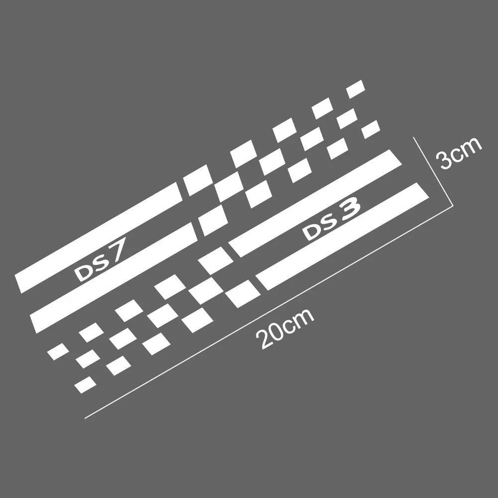 2 шт. виниловые светоотражающие наклейки для Citroen DS DS3 Cabrio DS4 DS5 Prestige DS6 DS7