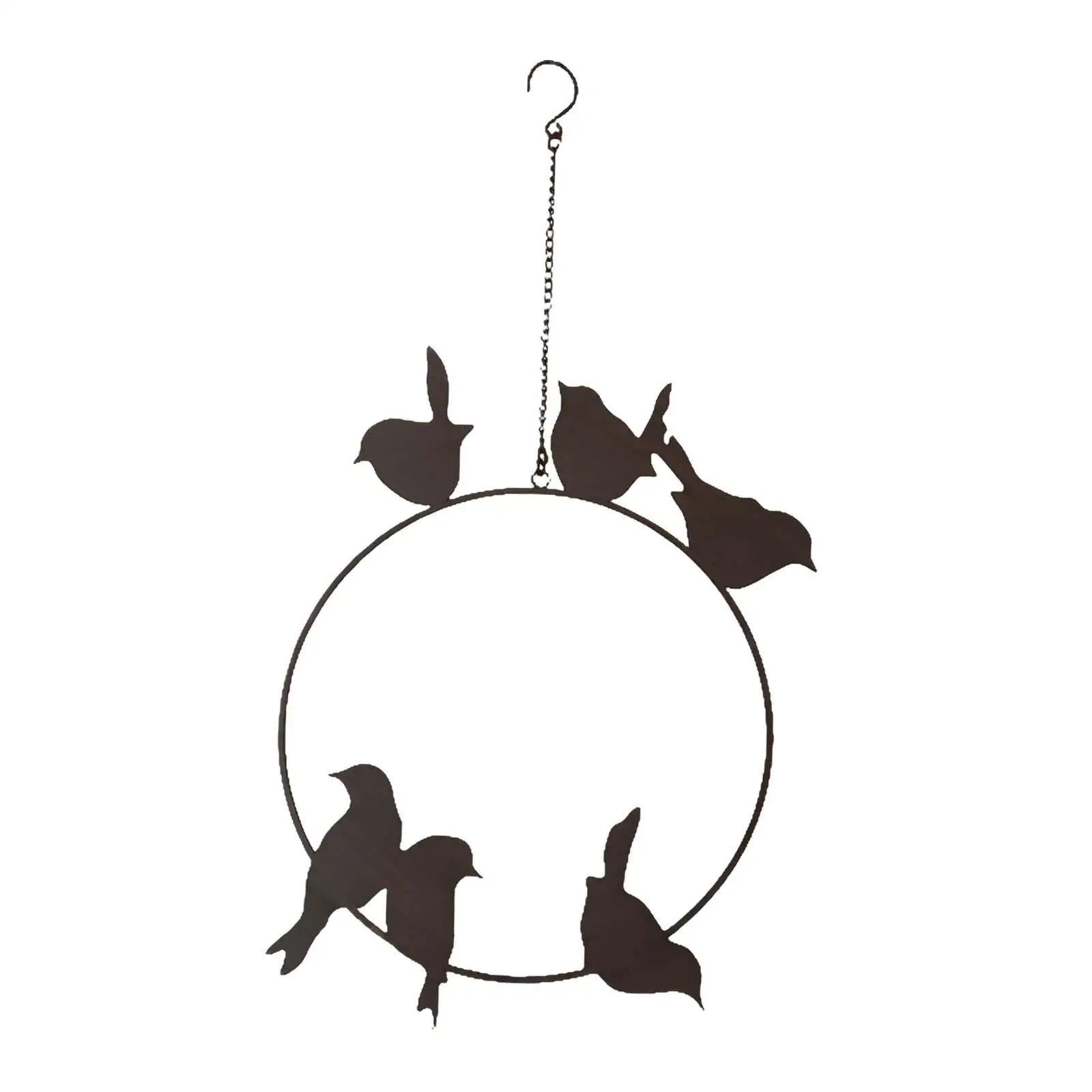 

Металлический Настенный декор с птицами, круглая железная Настенная Декорация в деревенском стиле, металлический кофейный бар, знак для спальни, крыльца, улицы, сада, помещения